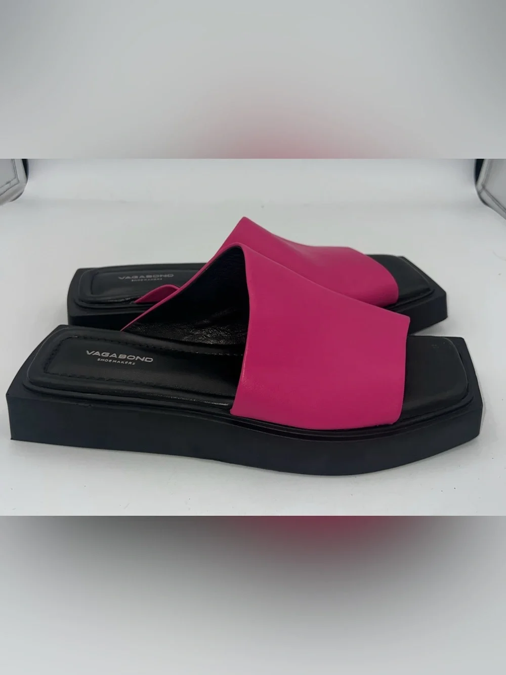 Vagabond Shoemakers Evy Slide Leather Sandals Hot Pink Women’s Size EU41 NEW